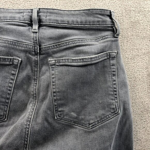 Loft Womens Jeans Size 28/6 Curvy Skinny High Rise Ankle Frayed Hem Gray Denim - Picture 16 of 16